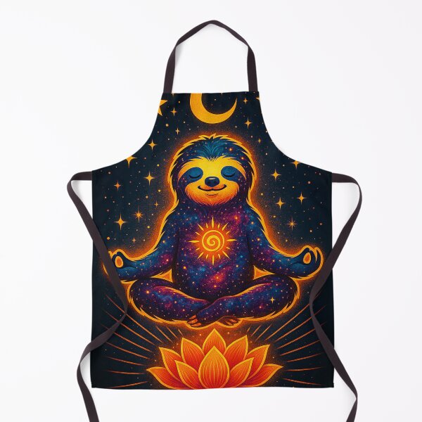 Item preview, Cosmic Meditating Sloth with Glowing Lotus and Moon – Peaceful Celestial Galaxy Animal Art for Relaxation and Mindfulness Lovers designed and sold by TTM Inspirational.