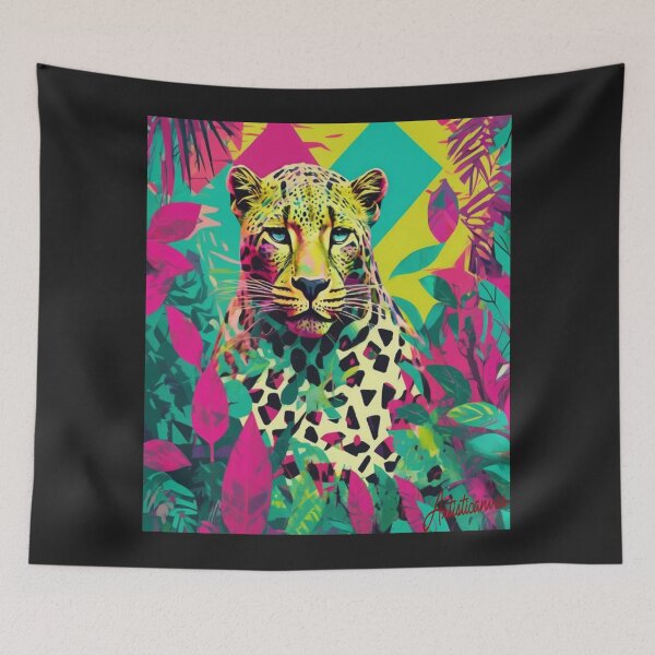 Item preview,  "Vibrant Leopard in the Jungle: Pop Art Energy" designed and sold by Artisticanvas.