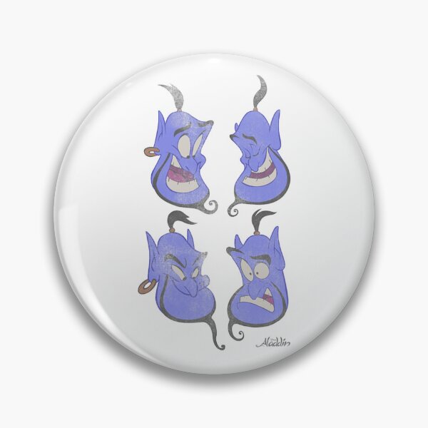Item preview, Genie Expression Set – Funny Blue Spirit Faces Illustration designed and sold by Wendy Darion.