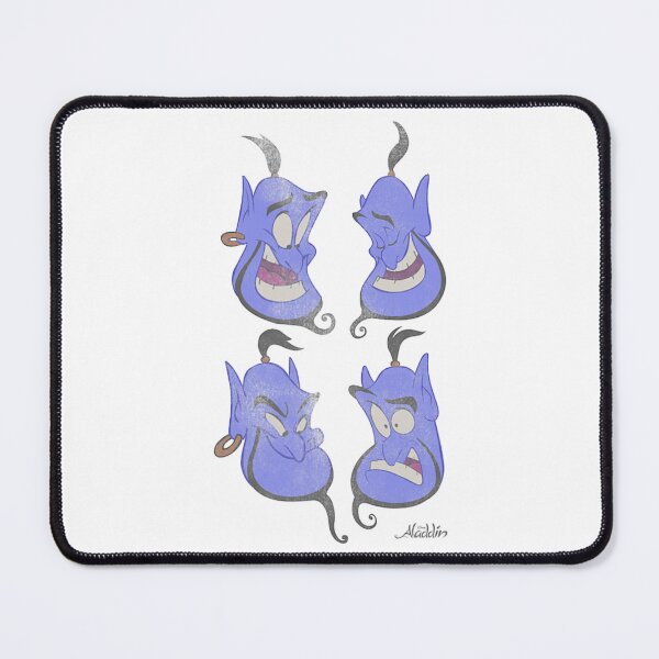 Item preview, Genie Expression Set – Funny Blue Spirit Faces Illustration designed and sold by Wendy Darion.