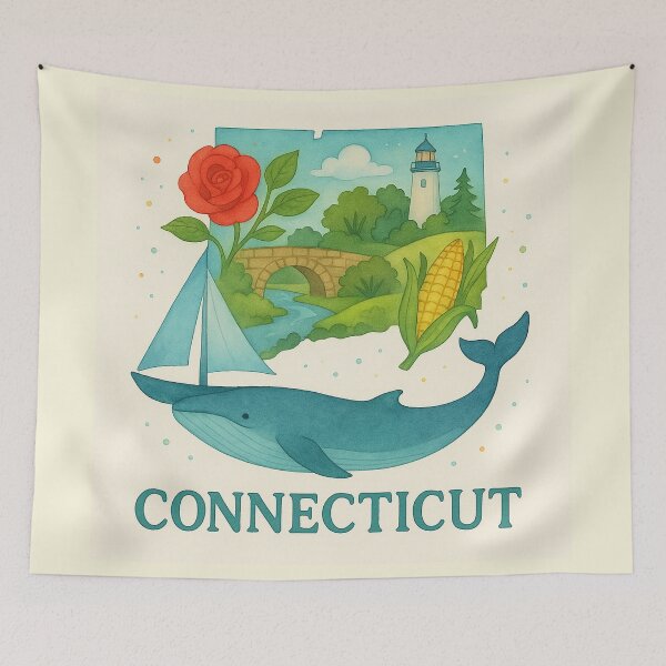 Item preview, Connecticut designed and sold by Dream Whimspirations.