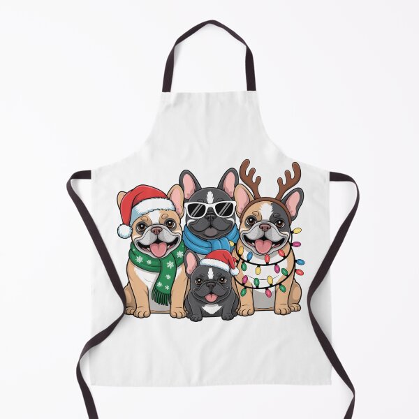 Item preview, French Bulldog Christmas Cheer Cartoon Holiday Frenchies designed and sold by chattsuede.
