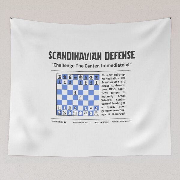 Item preview, SCANDINAVIAN DEFENSE Chess T-Shirt | Challenge the Center designed and sold by Sorcend.
