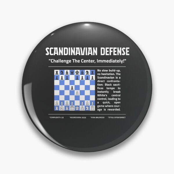 Item preview, SCANDINAVIAN DEFENSE Chess T-Shirt | Challenge the Center designed and sold by Sorcend.