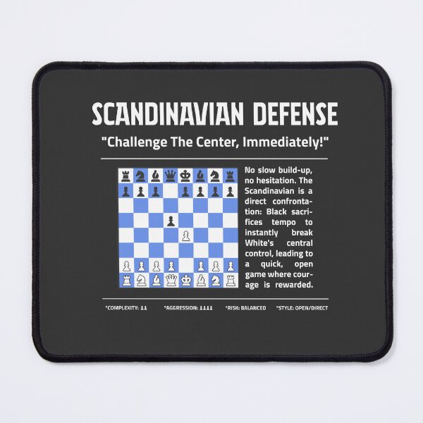 Item preview, SCANDINAVIAN DEFENSE Chess T-Shirt | Challenge the Center designed and sold by Sorcend.