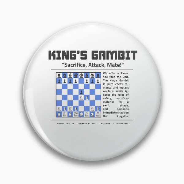 Item preview, KING'S GAMBIT Chess T-Shirt | Sacrifice. Attack. Mate. designed and sold by Sorcend.
