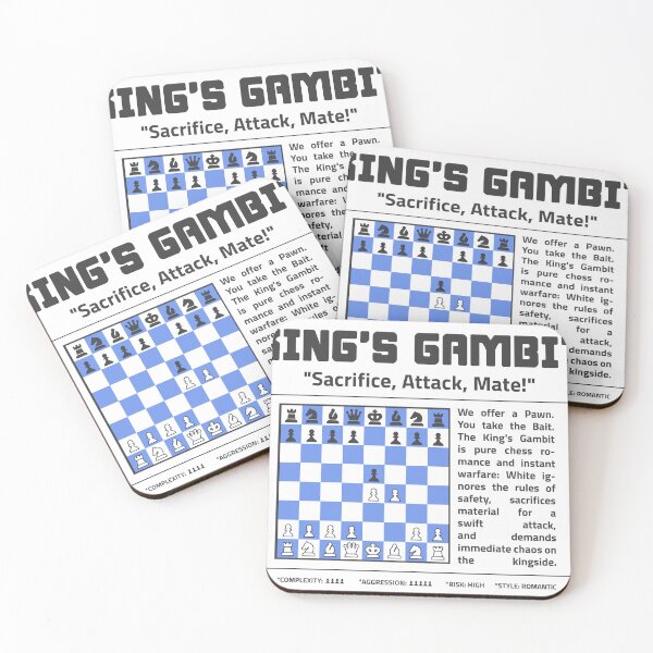 Item preview, KING'S GAMBIT Chess T-Shirt | Sacrifice. Attack. Mate. designed and sold by Sorcend.