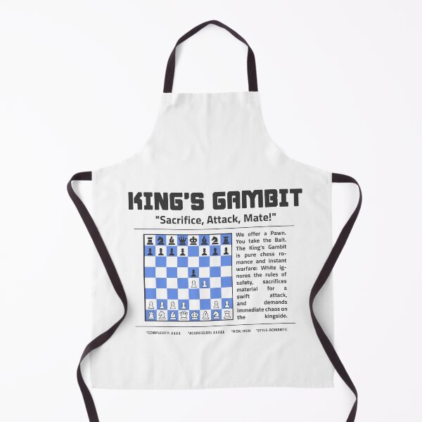 Item preview, KING'S GAMBIT Chess T-Shirt | Sacrifice. Attack. Mate. designed and sold by Sorcend.