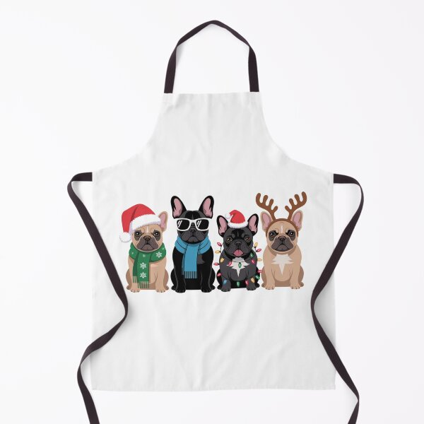Item preview, French Bulldog Christmas Gift Four Festive Frenchies designed and sold by chattsuede.