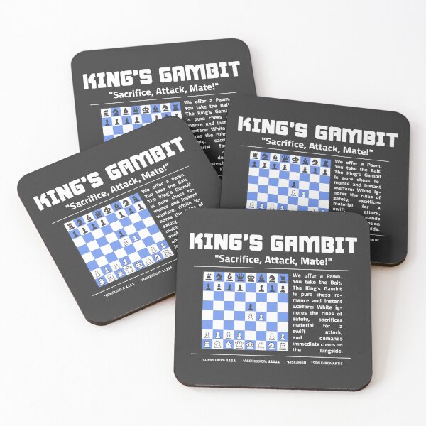 Item preview, KING'S GAMBIT Chess T-Shirt | Sacrifice. Attack. Mate. designed and sold by Sorcend.