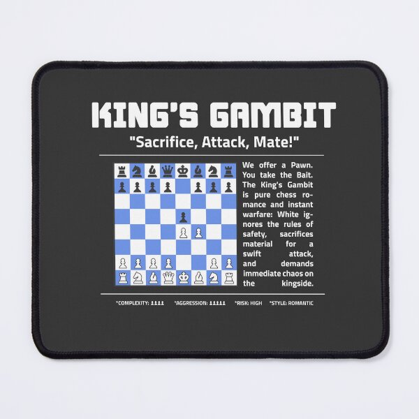 Item preview, KING'S GAMBIT Chess T-Shirt | Sacrifice. Attack. Mate. designed and sold by Sorcend.