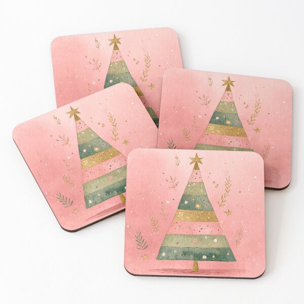 Item preview, Pastel Pink Christmas Tree 6 designed and sold by FlaskLab.