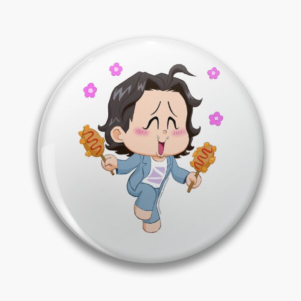 Item preview, Kpop Demon Hunters Chibi Bobby Enjoying Corn Dogs  designed and sold by Emilia Maurice.
