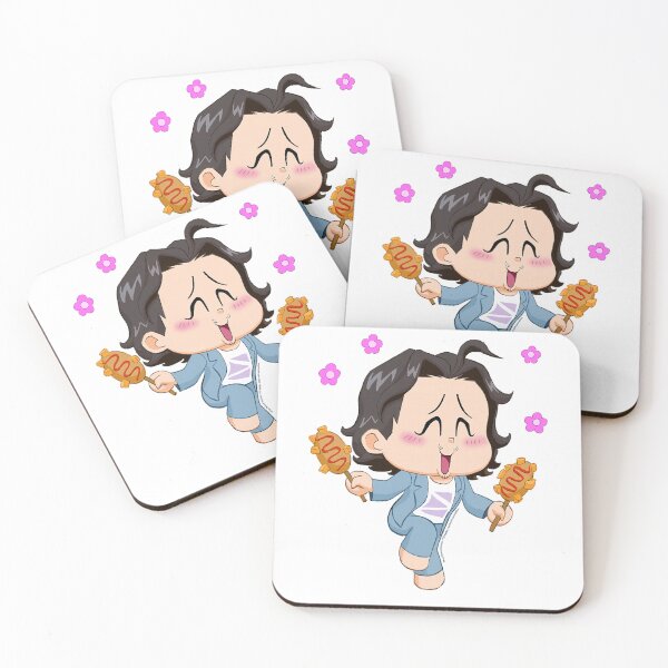 Item preview, Kpop Demon Hunters Chibi Bobby Enjoying Corn Dogs  designed and sold by Emilia Maurice.