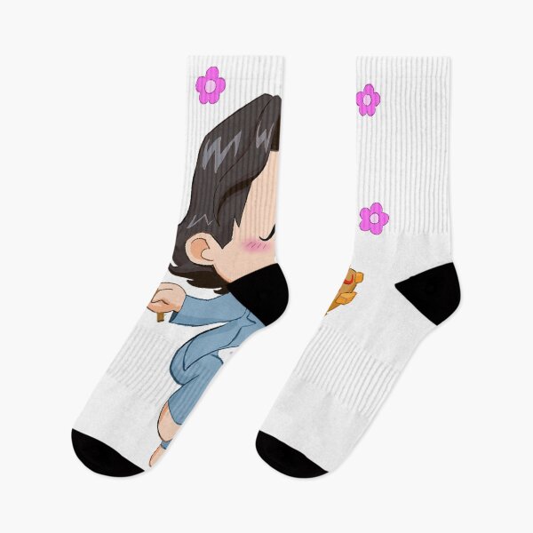 Item preview, Kpop Demon Hunters Chibi Bobby Enjoying Corn Dogs  designed and sold by Emilia Maurice.