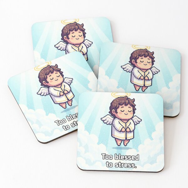 Item preview, Chubby Blessed Angel Pixel Art designed and sold by Pixel Girl Aesthetic Studio.