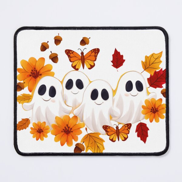 Item preview, Autumn Ghost Family- Cute Fall Ghosts with Leaves designed and sold by wearandwonder.