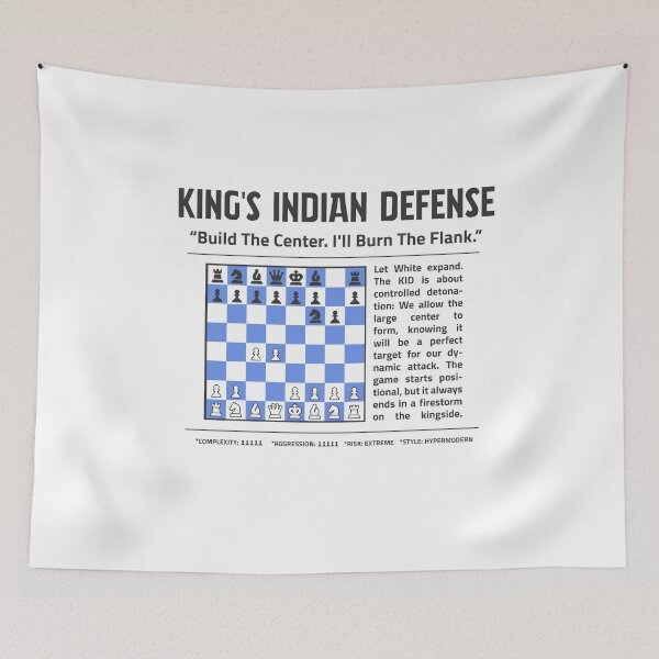Item preview, KING'S INDIAN DEFENSE Chess T-Shirt | Build The Center. I'll Burn The Flank. designed and sold by Sorcend.
