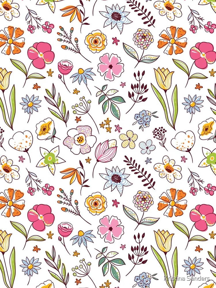 Thumbnail 4 of 4, iPhone Case, Spring Bloom Pattern designed and sold by PrettySimple Graphic Design.