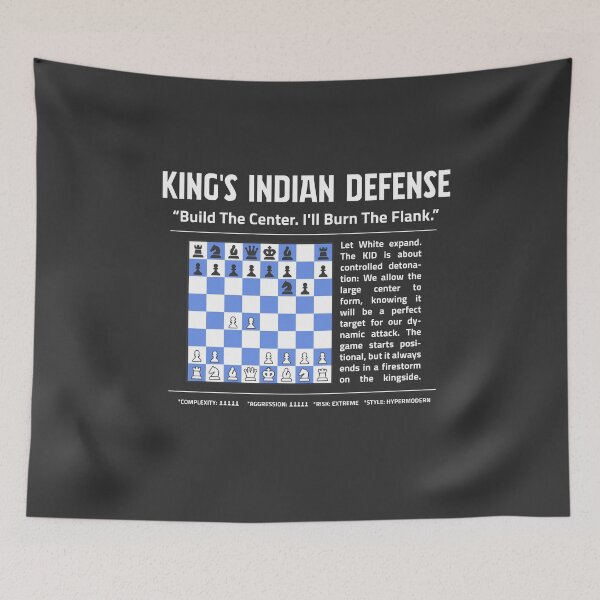 Item preview, KING'S INDIAN DEFENSE Chess T-Shirt | Build The Center. I'll Burn The Flank. designed and sold by Sorcend.