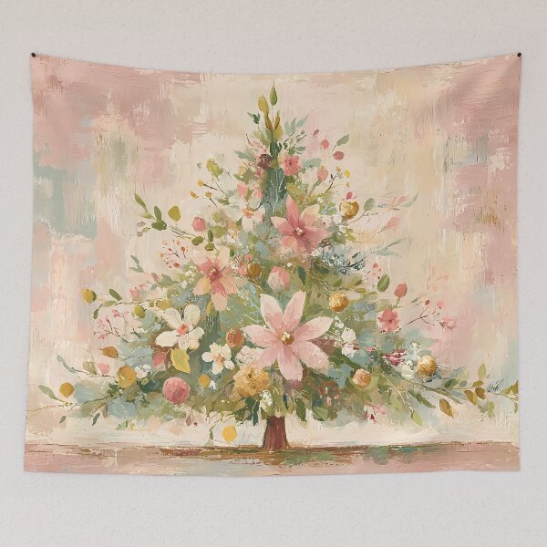 Item preview, Charming Floral Holiday Tree 2 designed and sold by FlaskLab.