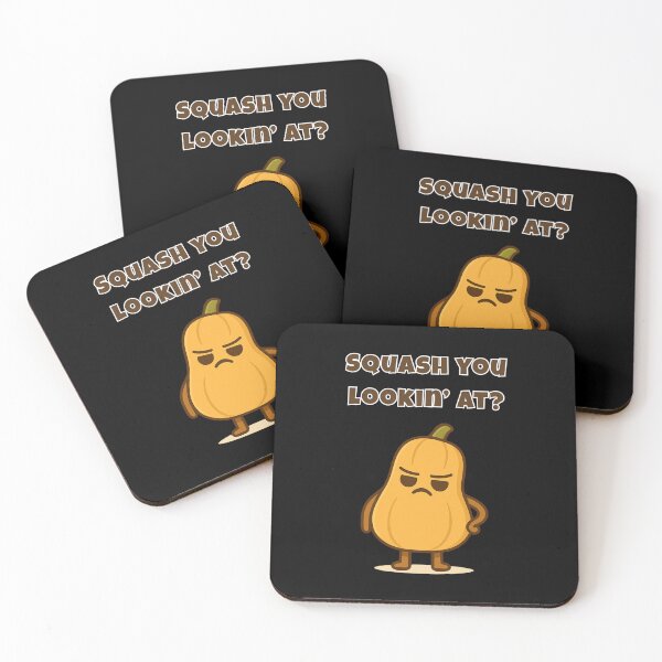Item preview, Squash You Lookin’ At? – Funny Angry Squash Cartoon designed and sold by Humble Threadworks.