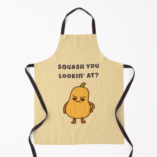 Item preview, Squash You Lookin’ At? – Funny Angry Squash Cartoon designed and sold by Humble Threadworks.
