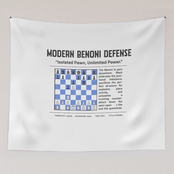 Item preview, MODERN BENONI DEFENSE Chess T-Shirt | Isolated Pawn. Unlimited Power. designed and sold by Sorcend.