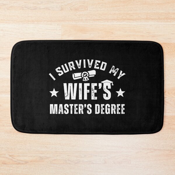 Item preview, Graduation Gift For Him I Survived My Wife's Master's Degree Husband Graduated Humor Men designed and sold by MouDantArts.