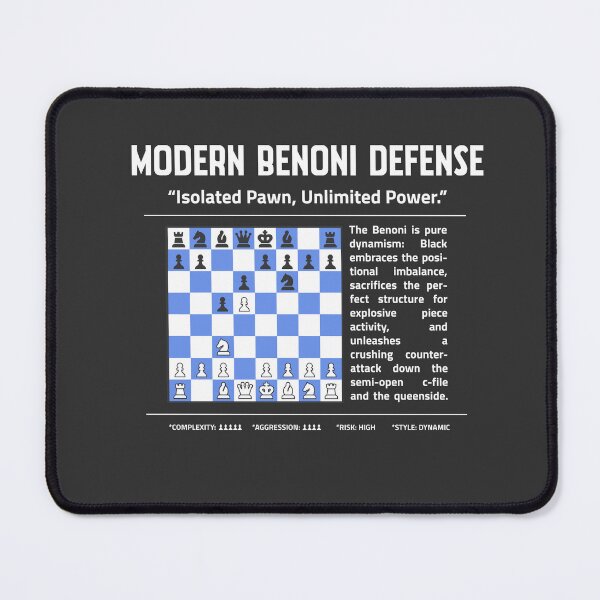 Item preview, MODERN BENONI DEFENSE Chess T-Shirt | Isolated Pawn. Unlimited Power. designed and sold by Sorcend.