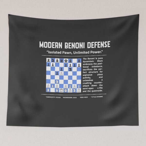 Item preview, MODERN BENONI DEFENSE Chess T-Shirt | Isolated Pawn. Unlimited Power. designed and sold by Sorcend.