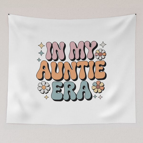 Item preview, In My Auntie Era Pregnancy Announcement Retro Groovy Floral designed and sold by chattsuede.