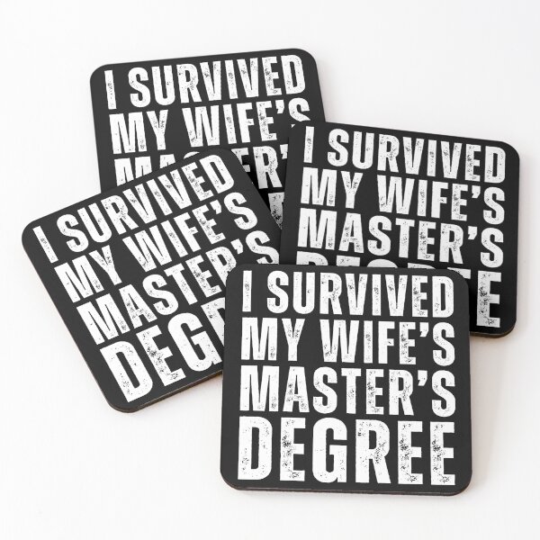 Item preview, I Survived My Wife's Master's Degree Vintage Husband Humor Men designed and sold by MouDantArts.