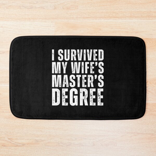 Item preview, I Survived My Wife's Master's Degree Vintage Husband Humor Men designed and sold by MouDantArts.