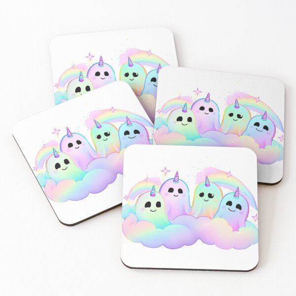 Item preview, Rainbow Unicorn Ghost Family- Cute Colorful Ghosts designed and sold by wearandwonder.