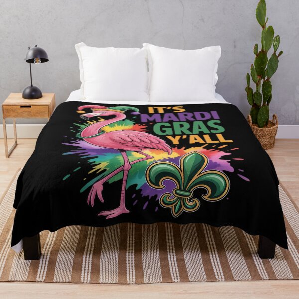 Item preview, Funny Carnival Party Flamingo Mardi Gras designed and sold by ValerieRodrigue.