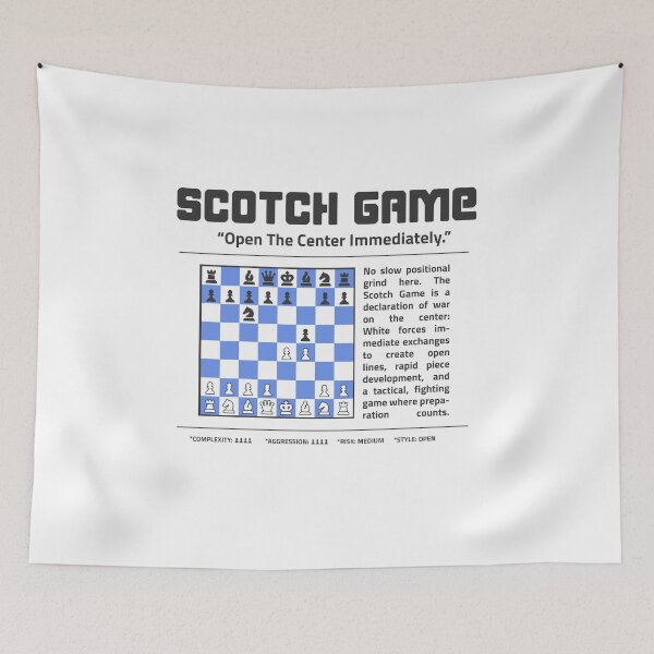 Item preview, SCOTCH GAME Chess T-Shirt | Open The Center. Immediately. designed and sold by Sorcend.