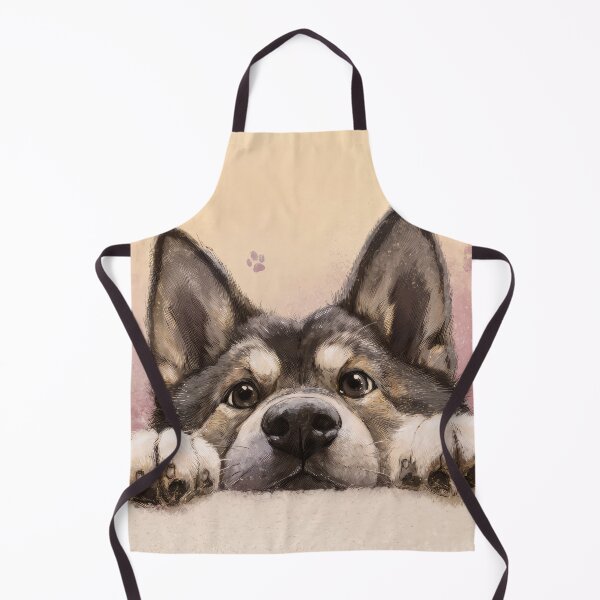 Item preview, Akita Peeking over Wall 02 designed and sold by Elisabeth Lucas.