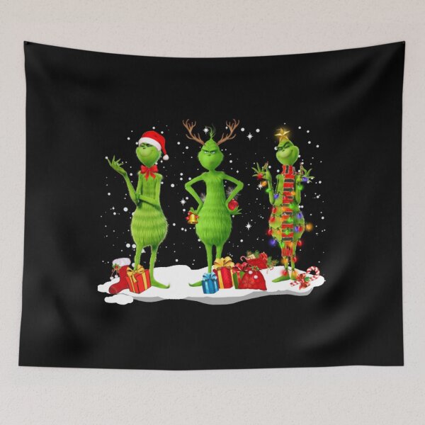 Item preview, Grinch Christmas Trio – Funny Festive Holiday Illustration designed and sold by juniaheneili.