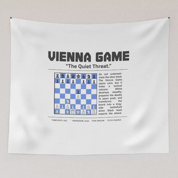 Item preview, VIENNA GAME Chess T-Shirt | The Quiet Threat. designed and sold by Sorcend.