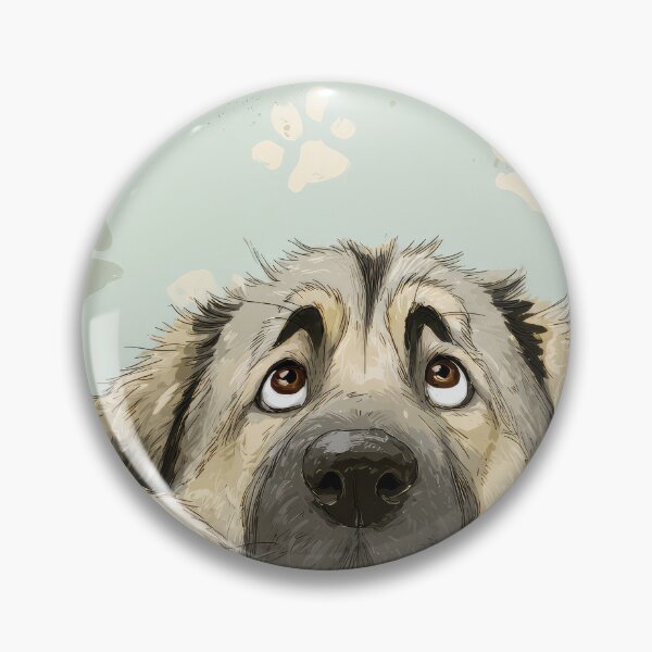 Item preview, Anatolian Shepherd Dog Peeking over Wall 01 designed and sold by Elisabeth Lucas.