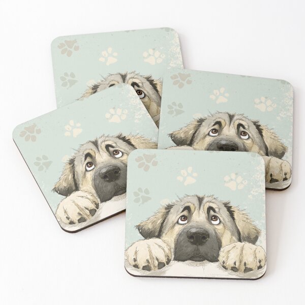 Item preview, Anatolian Shepherd Dog Peeking over Wall 01 designed and sold by Elisabeth Lucas.