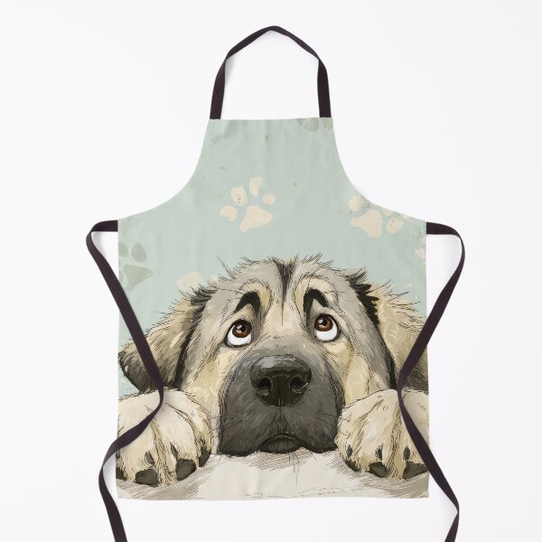 Item preview, Anatolian Shepherd Dog Peeking over Wall 01 designed and sold by Elisabeth Lucas.