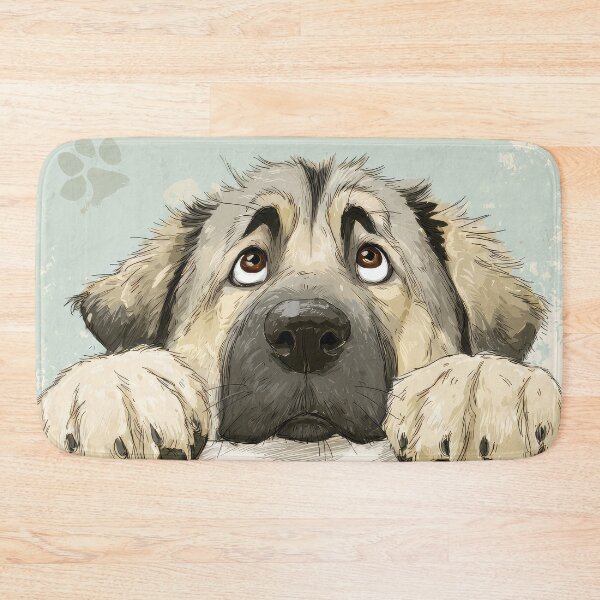 Item preview, Anatolian Shepherd Dog Peeking over Wall 01 designed and sold by Elisabeth Lucas.
