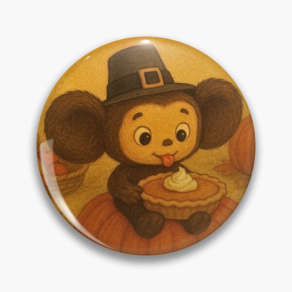 Item preview, Cheburashka Licking Thanksgiving Pie designed and sold by Russian101.