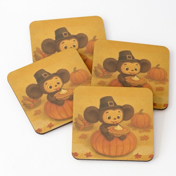 Item preview, Cheburashka Licking Thanksgiving Pie designed and sold by Russian101.