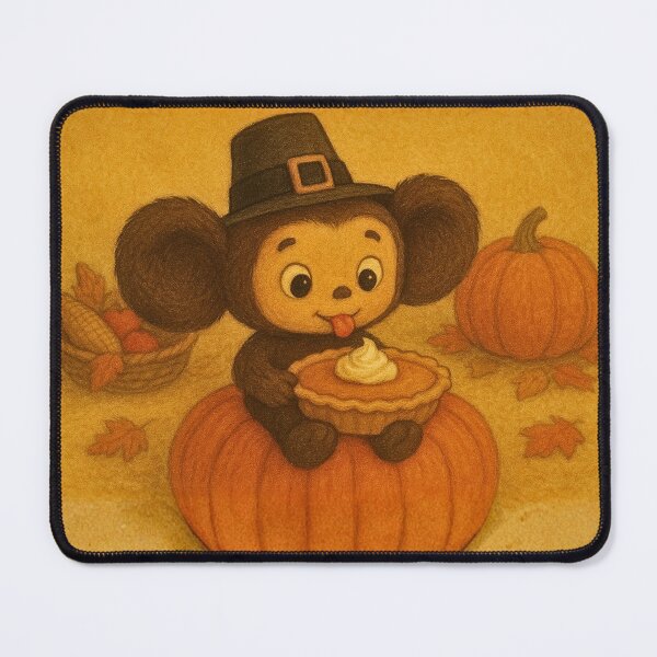 Item preview, Cheburashka Licking Thanksgiving Pie designed and sold by Russian101.