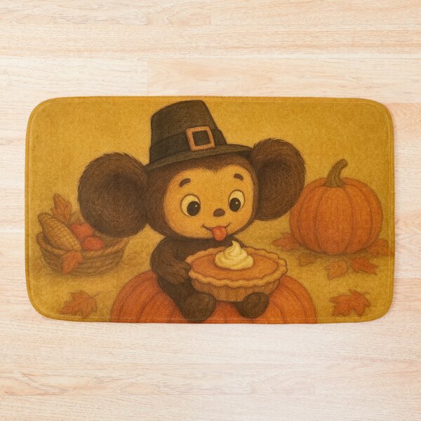 Item preview, Cheburashka Licking Thanksgiving Pie designed and sold by Russian101.