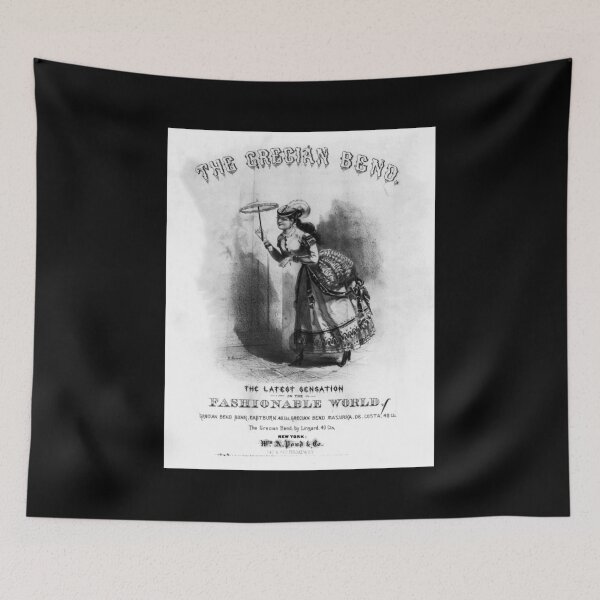 Item preview, Music Sheet Cover - The Grecian Bend - B&W - 1868 - v2 designed and sold by WheelieGdArt.