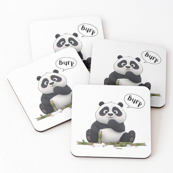 Item preview, Cute Panda Burping After Eating Bamboo - Funny Animal Illustration designed and sold by HumTumMe.